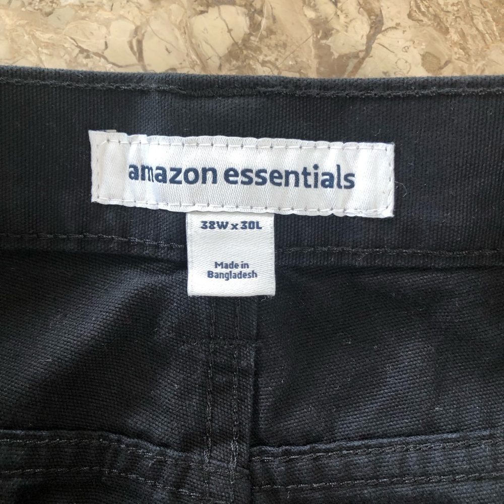 Amazon Essentials Men’s Carpenter Work Pants 38x30 Black Durable Utility Pant - Picture 4 of 8
